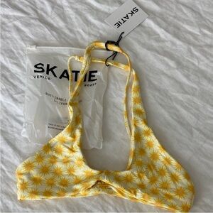 Skatie Sunburst Yellow Bikini Top XS
